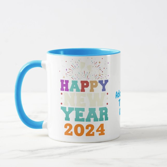 New year 2024 Firework Happy New years Eve Party Mug (Left)