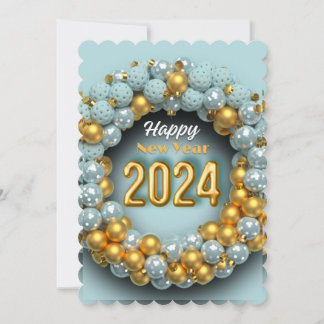 New Year 2024 greeting card