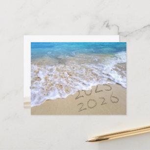 New Year 2025 Beach Thank You from Business  Postcard