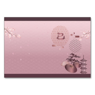 New Year 2025 Japanese art Table Card