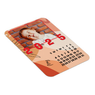 New Year 2025 Month of May Calendar Family Photo Magnet