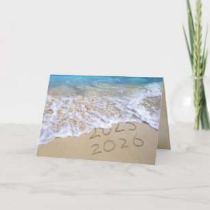 New Year 2025 Ocean Beach Holiday Card