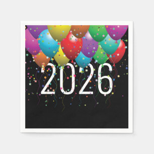 New Year 2025 party balloons Napkins
