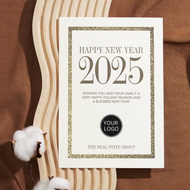 New Year 2025 Simple Business Logo  Holiday Card (Creator Uploaded)
