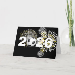 New Year 2025 Soccer Ball  Holiday Card