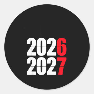 New Year 2026 67 Meme Six Seven Gen Alpha Slang  Classic Round Sticker