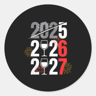 New Year 2026 67 Meme Six Seven Gen Z Alpha Slang  Classic Round Sticker