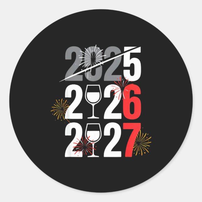 New Year 2026 67 Meme Six Seven Gen Z Alpha Slang  Classic Round Sticker (Front)