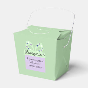 New Year 2026 Blessings Gift of Generosity Purple Favour Box