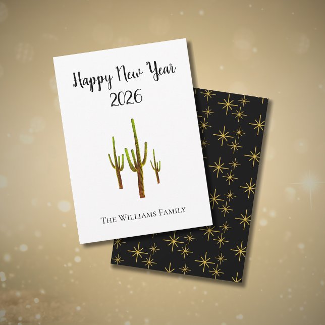 New Year 2026 Cactus Holiday Card (Creator Uploaded)
