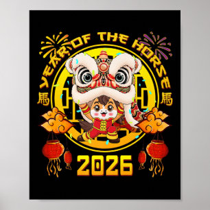 New Year 2026 Chinese Horse The Year Of The Horse Poster