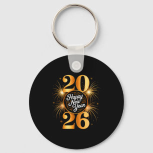New Year 2026 Fireworks Happy New Year 2026 Men Wo Key Ring