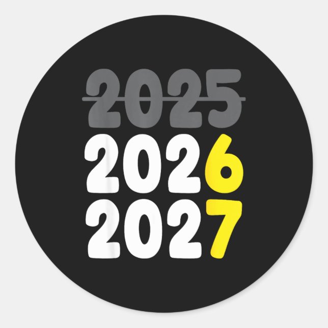 New Year 2026 Funny Six Seven 67 Meme Gen Alpha Sl Classic Round Sticker (Front)