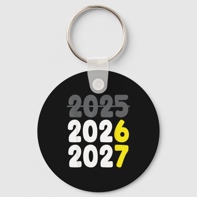 New Year 2026 Funny Six Seven 67 Meme Gen Alpha Sl Key Ring (Front)