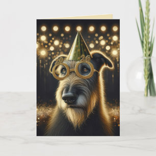 New Year 2026 Irish Wolfhound Holiday Card