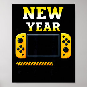 New Year 2026 Loading Gaming Controller New Years Poster