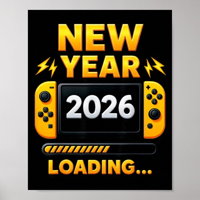 New Year 2026 Loading Gaming Controller New Years  Poster (Front)