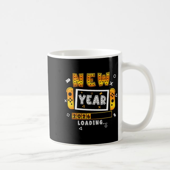 New Year 2026 Loading Video Gamers New Years Eve P Coffee Mug (Right)