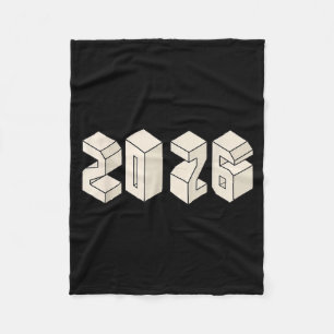 New Year 2026 Minimalist Streetwear Cool Casual  Fleece Blanket