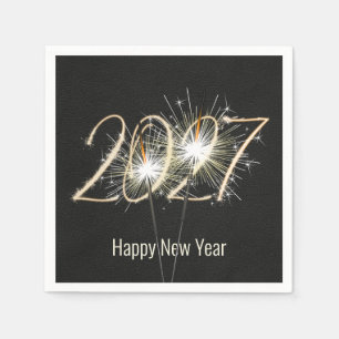 New Year 2026 Party Sparklers Napkins