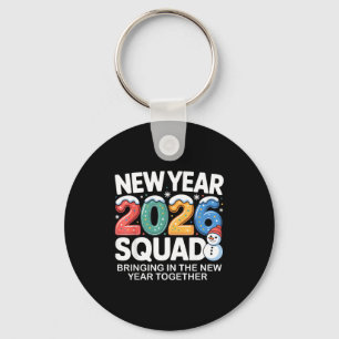 New Year 2026 Squad Funny Snowman Holiday Celebrat Key Ring
