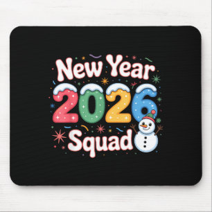 New Year 2026 Squad Funny Snowman Holiday Celebrat Mouse Mat