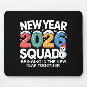 New Year 2026 Squad Funny Snowman Holiday Celebrat Mouse Mat
