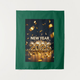 New Year 2026 Tapestry - Custom Luxe Wall Hanging