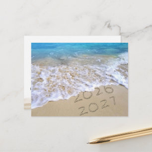 New Year 2027 Beach Thank You from Business Postcard