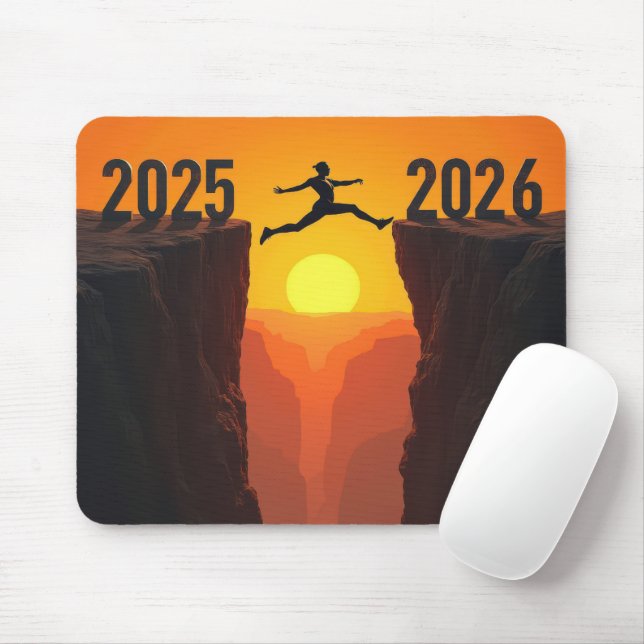 New Year 2027 Canyon Jump Mouse Mat (With Mouse)