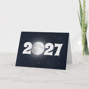 New Year 2027 Full Moon Card