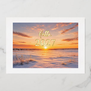 New Year 2027 Holiday Card
