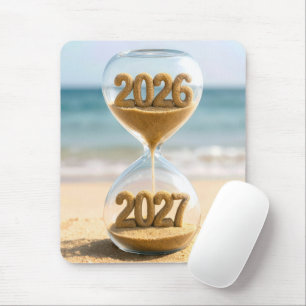 New Year 2027 Sand Timer Mouse Mat