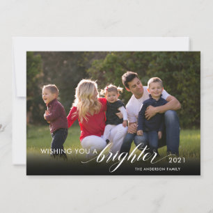New Year 2 Photos Wishing a Brighter 2021 Holiday Card