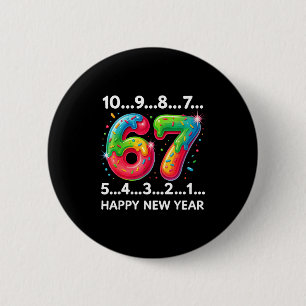 New Year 67 Candy Countdown Funny Happy New Year 2 6 Cm Round Badge