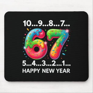 New Year 67 Candy Countdown Funny Happy New Year 2 Mouse Mat