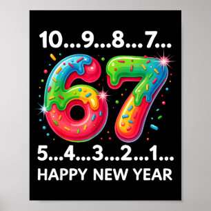 New Year 67 Candy Countdown Funny Happy New Year 2 Poster