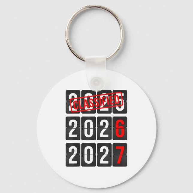 New Year 67 Six Seven Countdown New Year 2026 2027 Key Ring (Front)