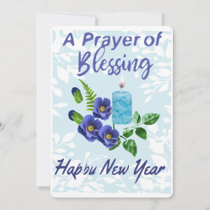 New Year a prayer of blessings Holiday Card