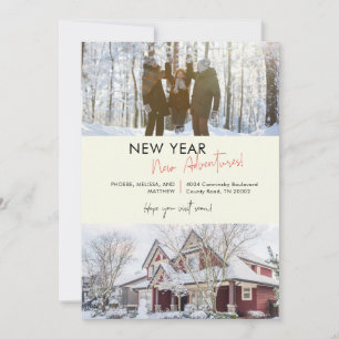 New Year Adventures Home Christmas Holiday Moving Announcement