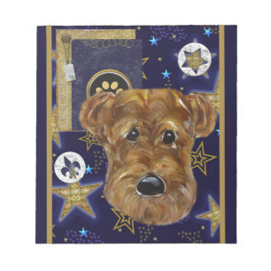 NEW YEAR AIREDALE NOTEPAD