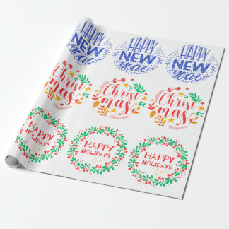 New Year and Christmas Wrapping Paper