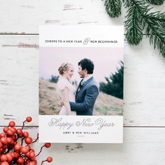 New Year and New Beginnings New Year Photo Card