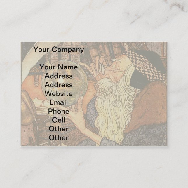 New Year Antique Father Time  Business Card (Front)