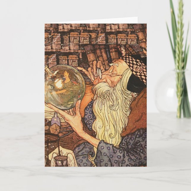 New Year Antique Father Time  Holiday Card (Front)