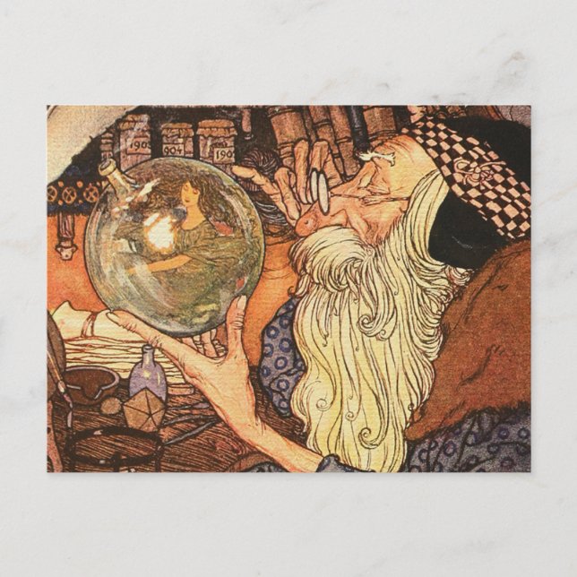 New Year Antique Father Time  Holiday Postcard (Front)