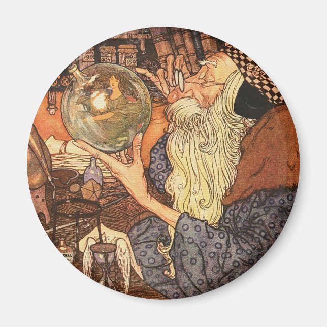 New Year Antique Father Time  Magnet (Front)