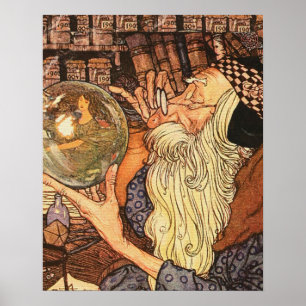 New Year Antique Father Time Poster