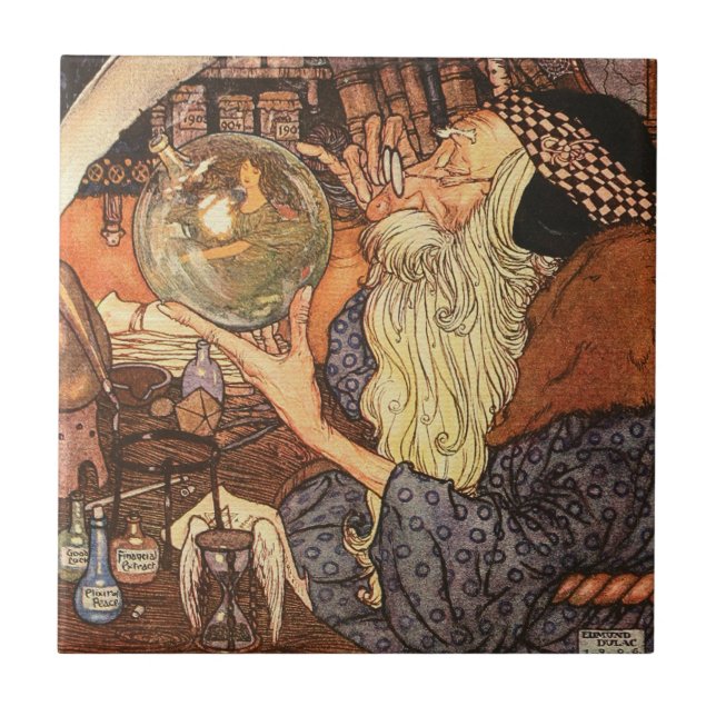 New Year Antique Father Time  Tile (Front)