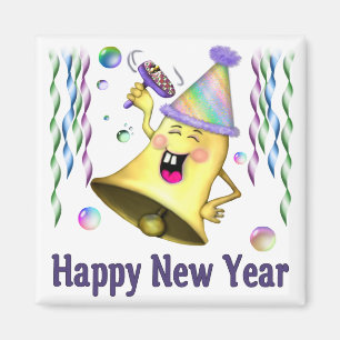 New Year Bell Magnet